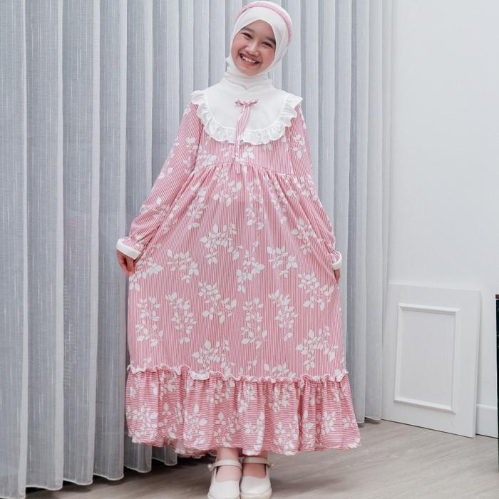 GAMIS ANAK DESTINY SMLXL BABY.CLOTH UNTUK UMUR 3-14 TAHUN baju muslim  panjang  remaja  cewek  tangg