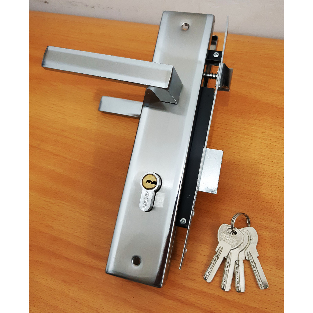 (Moduno) KUNCI PINTU RUMAH UKURAN BESAR 25CM MINIMALIS TIPE 16 / GAGANG PINTU RUMAH CHROME MINIMALIS