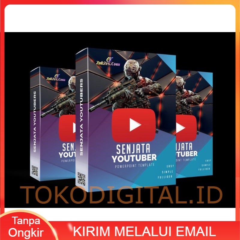 SENJATA YOUTUBER DESAIN TEMPLATE POWERPOINT BRANDING CHANNEL DIGITAL MARKETING ONLINE PELUANG USAHA-