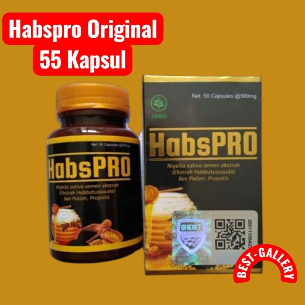 HABSPRO ORIGINAL PT BEST Obat Herbal Asli 55 Kapsul | Bantu Atasi Masalah Pencernaan | Terlaris | Ch