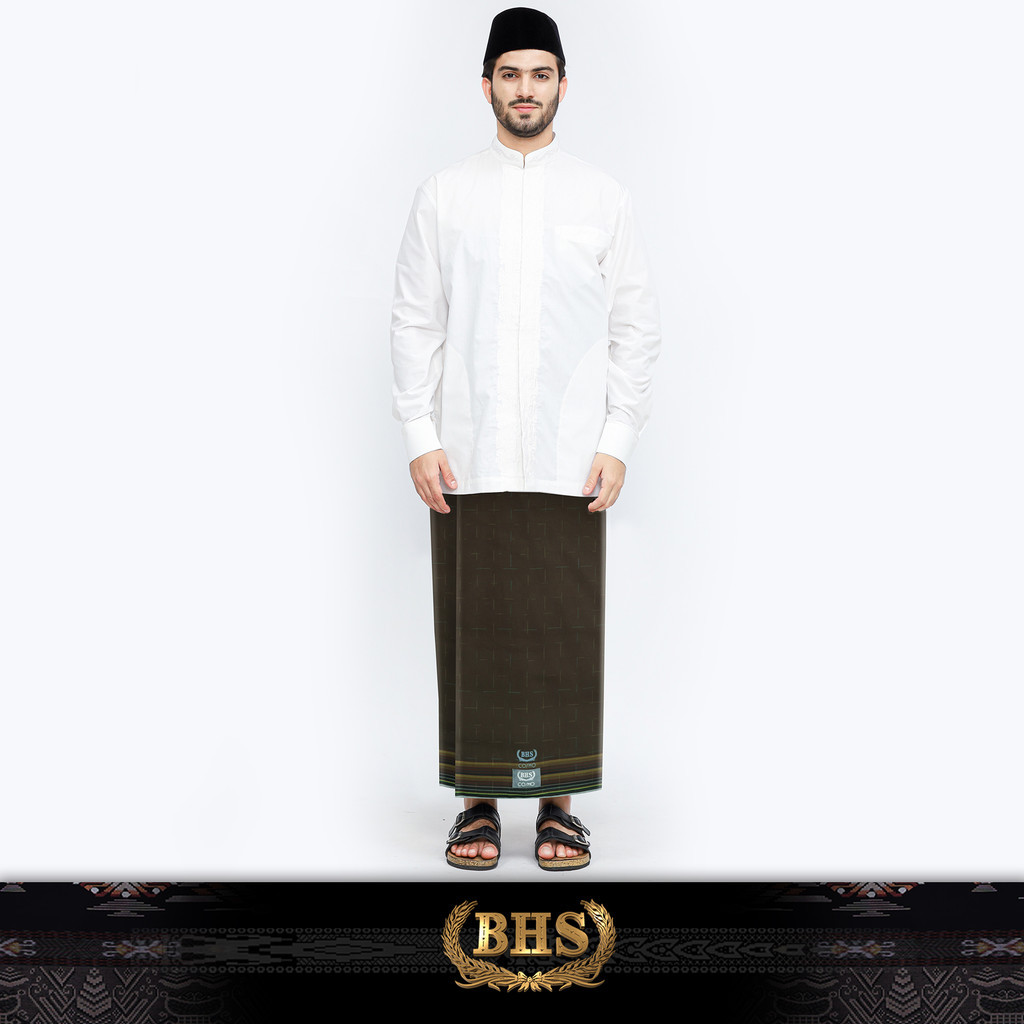 Sarung BHS Cosmo Silver Motif K26 PRC Olive Muda