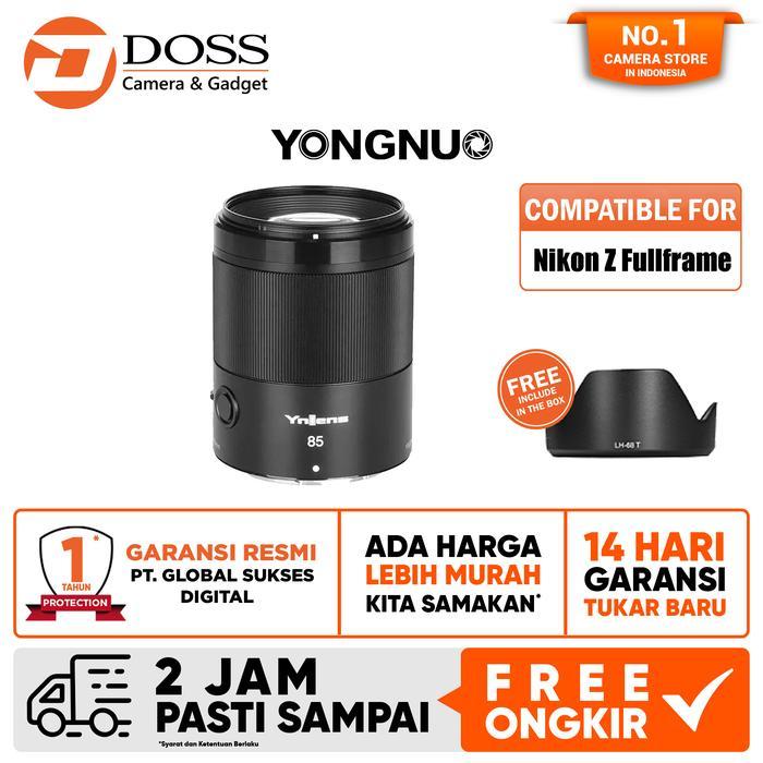 Yongnuo YN 85mm F1.8 DF DSM for Nikon Z Full Frame DSM Lens F1/8