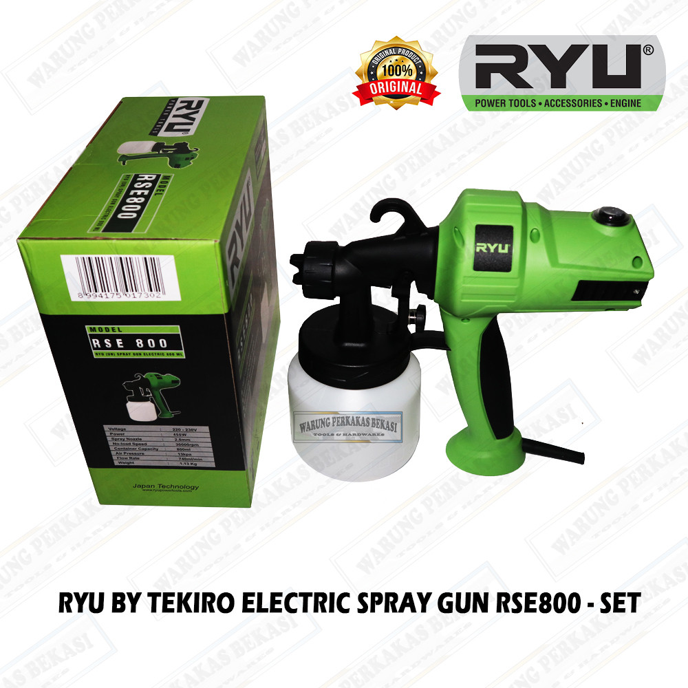 RYU TEKIRO Spray Gun Paint Zoom Electric Alat Cat Spet Listrik Untuk Cat Tembok RSE800 / JP3204