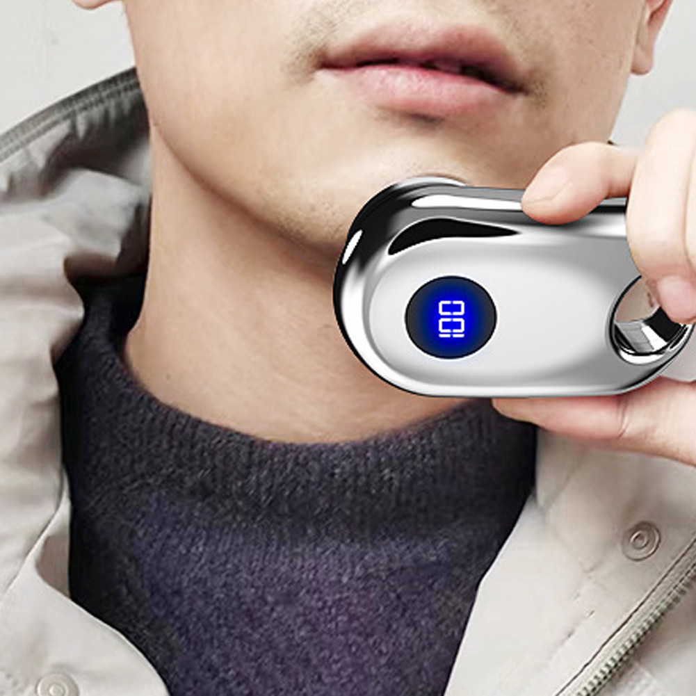 Alat Cukur Elektrik Tipe C Portabel Mini Pria Pengisian Daya Ulang Penghapus Janggut yang Tahan Air