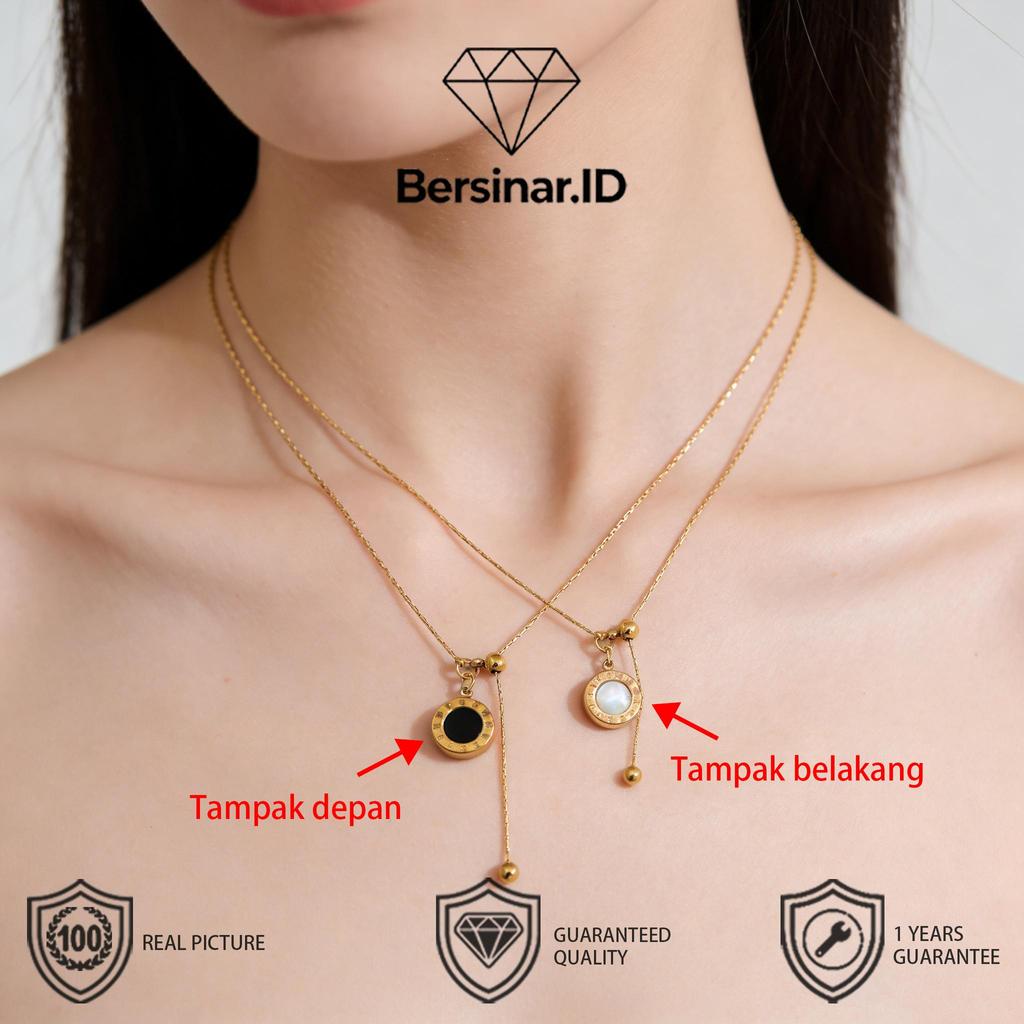 kalung kekinian Kalung Wanita Bahan Titanium Anti Karat Kalung Titanium Wanita Vintage Korea Sehari-