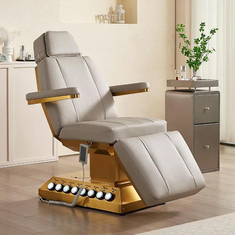 Modern Eyelash Facial Treatment Salon Electric Massage Beauty Bed With Motors
