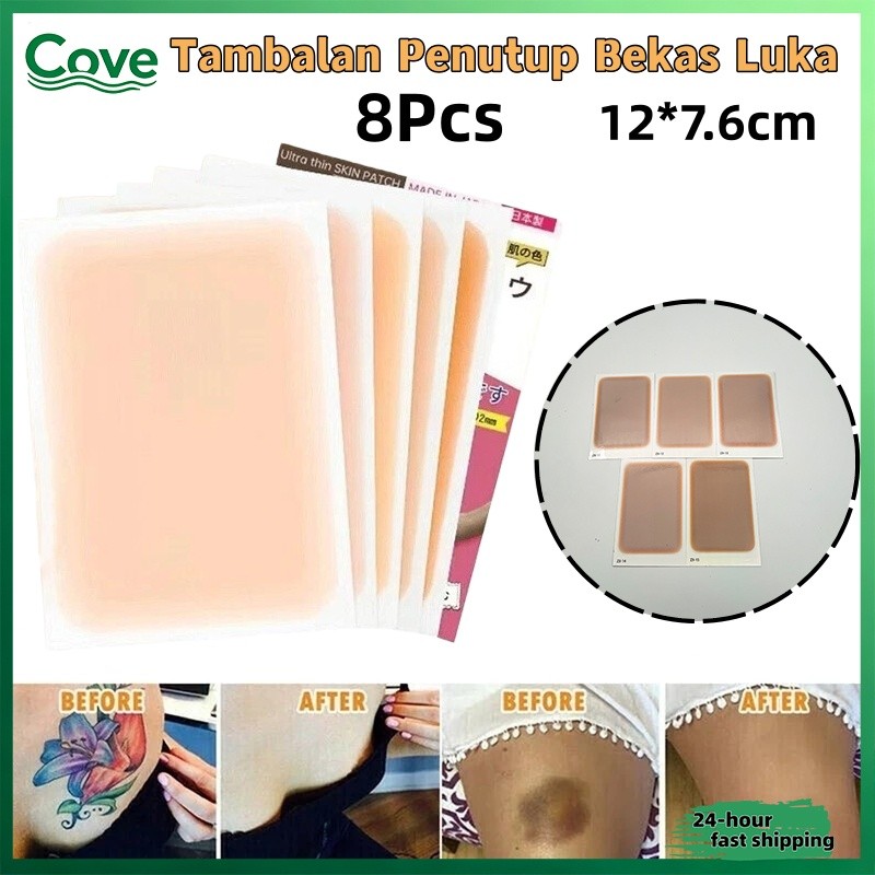 5 Colors Skin Color 8 Pcs/Set Covered Tattoo Sticker Patch Penutup Tato Warna Kulit Stiker Penutup B