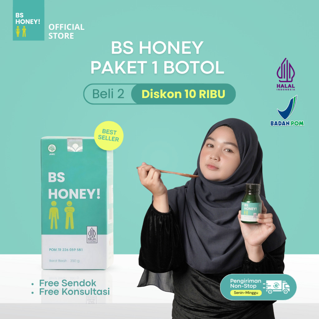 [TERLARIS] BYE SKINNY 1 Botol (BS HONEY Penggemuk Badan)