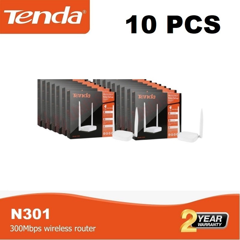 Tenda N301 10 Pcs Router Wireless Universal Repeater Extender WiFi 300Mbps 2 Antena V