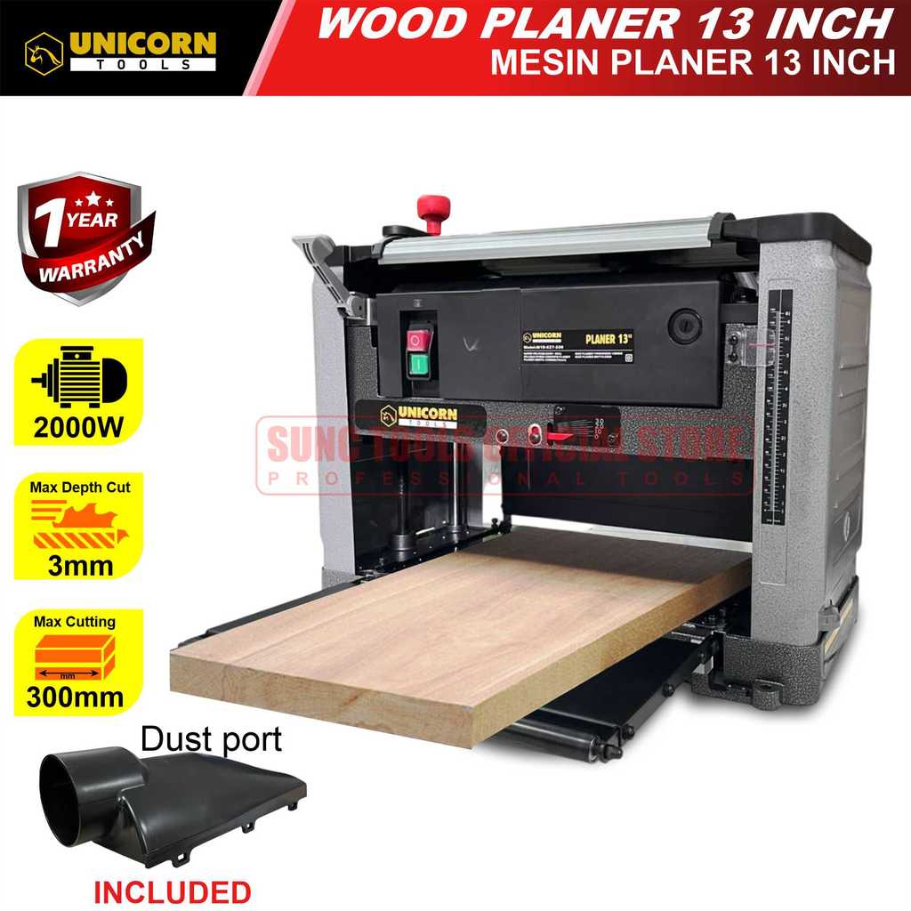 Planer Thicknesser Planer Mesin Ketam Serut Duduk UNICORN TOOLS