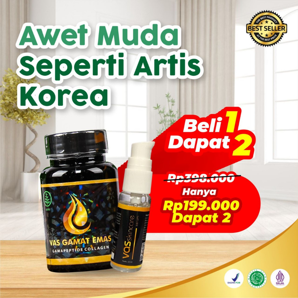 Vas gamat emas collagen colagen original 100% asli ori pemutih badan wajah glowing ampuh permanen bp