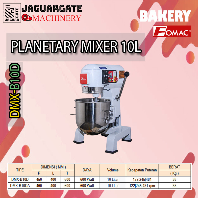 Planetary Mixer FOMAC DMX-B10D – Mixer Adonan Roti & Kue