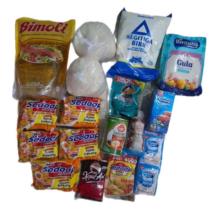 Promo PAKET SEMBAKO KOMPLIT LENGKAP SERBA 250K Biru Rice - Paket 2, Kardus Lebaran