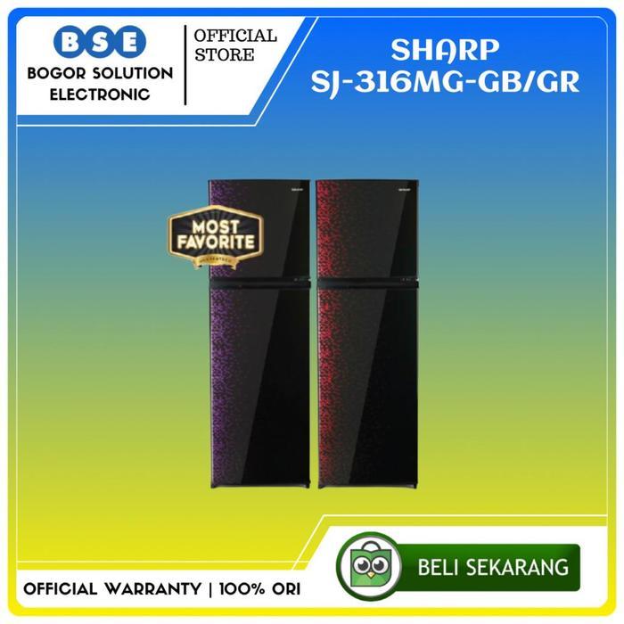 Kulkas Sharp 256Liter SJ316MG Sharp SJ-316MG-GB/GR Sharp Kulkas 256 L
