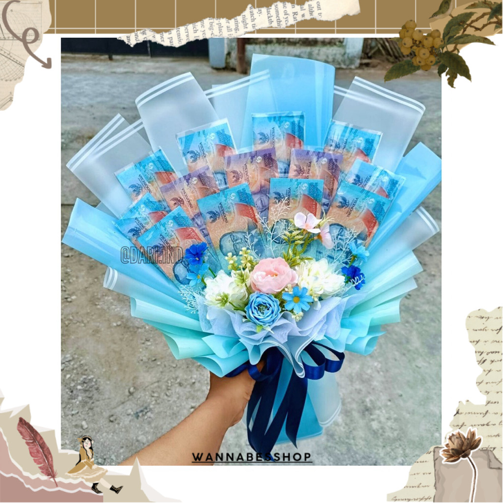BUKET UANG ASLI 10 LEMBAR / Money Bouquet / Buket Uang / Buket Uang Asli / Buket Wisuda / Buket Ulan