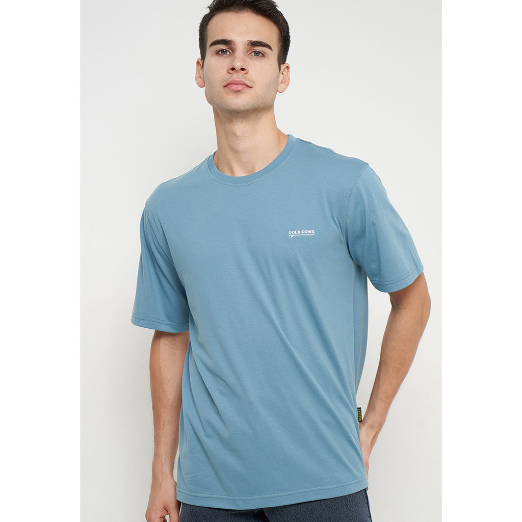 Kaos Gold Cows Katun Pendek Basic Polos