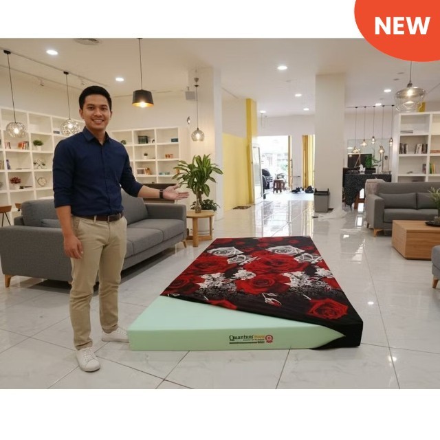 KASUR BUSA QUANTUM D22 TEBAL 20CM GARANSI 15 TAHUN KASUR BUSA SPON KASUR LANTAI KASUR BAYI SPRINGBED