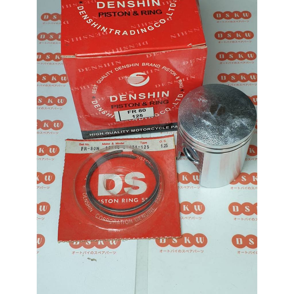 Piston & Ring Oversize 125 FR80 | FR 80 Denshin