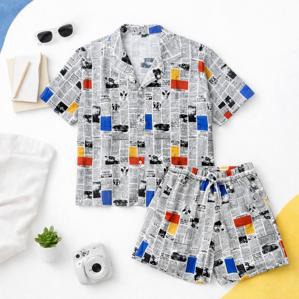 Kiyomi - One Set Baju Tidur Wanita Bahan Rayon Motif Lucu dan Nyaman