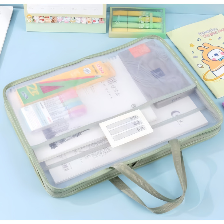 ST005 Tas Dokumen A4 Besar Map Dokumen File Folder Kapasitas Besar Tas Penyimpanan Serbaguna