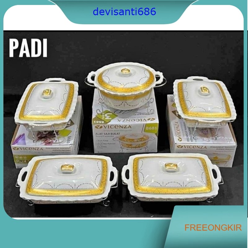 Prasmanan Set Wadah Saji Vicenza Padi
