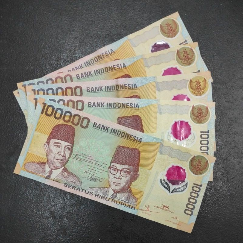 UANG POLYMER INDO 100000 IDR TAHUN 1999