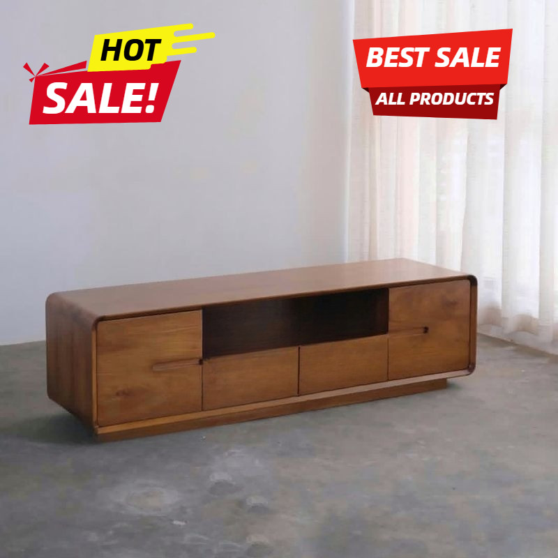 Bufet TV Lesehan Kayu Jati | Meja Konsul Jati Retro Scandinavian | Furniture Jepara Asli