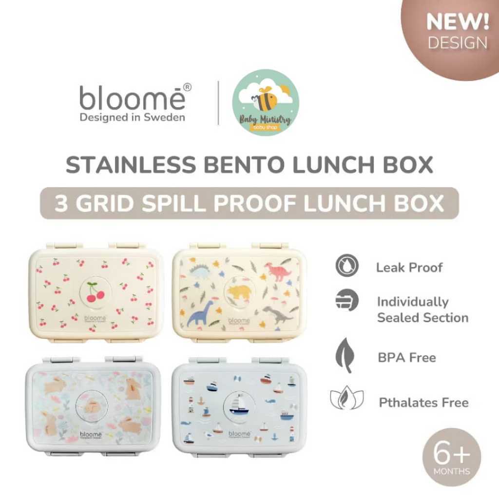 (herkumalastore) BLOOME – Stainless Bento Lunch Box 550ml/ tempat makan anak / bento box / lunch box