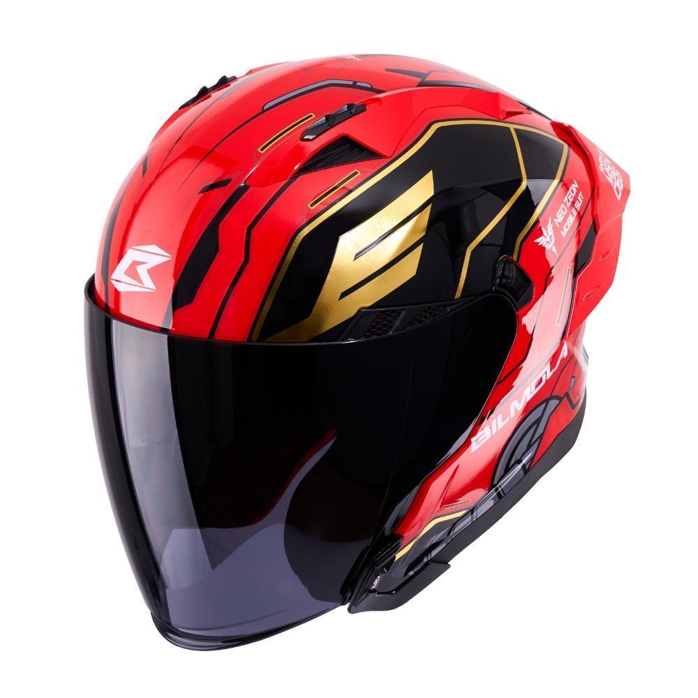 Helm Motor Half Face - Bilmola AD JET Gundam Sinanju Red