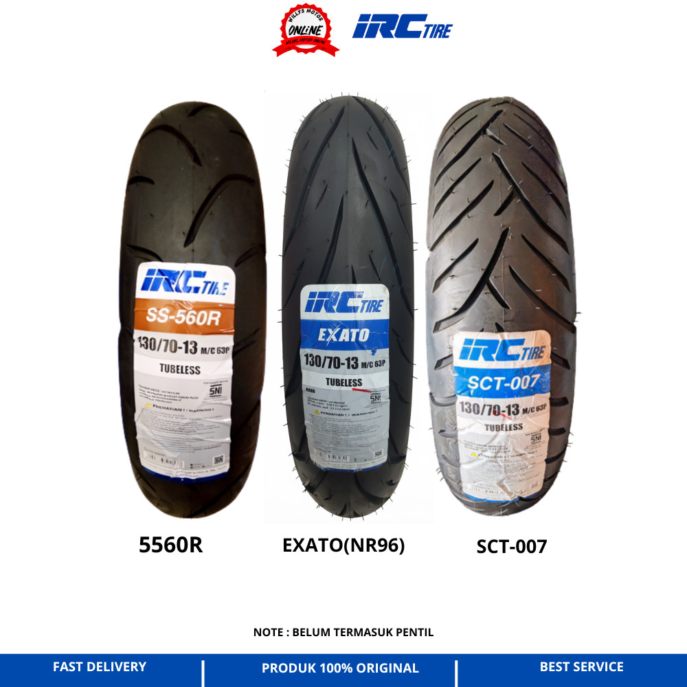 Ban 130/70-13 IRC SS560 EXATO SCT007 TUBELES Ban Belakang Nmax IRC TUBELES