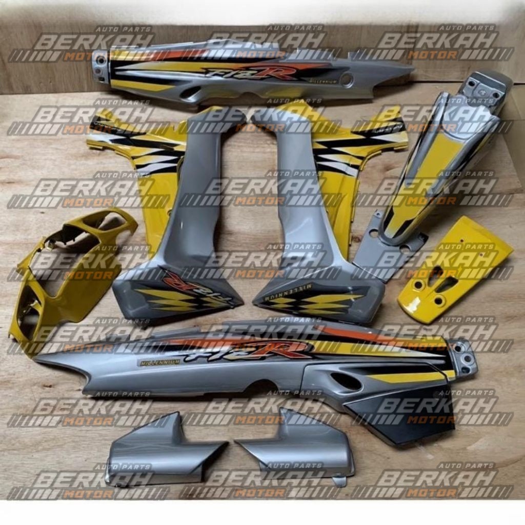 Fullset Body Halus Fizr Millenium Kuning Silver Body Set Yamaha F1zr Millenium Kuning Silver