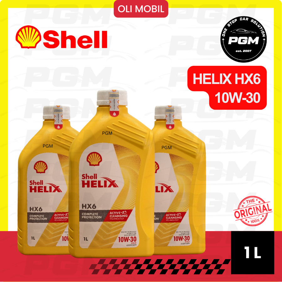 Oli Mobil Shell Helix HX6 10W30 1L (Dijamin Ori 100%)