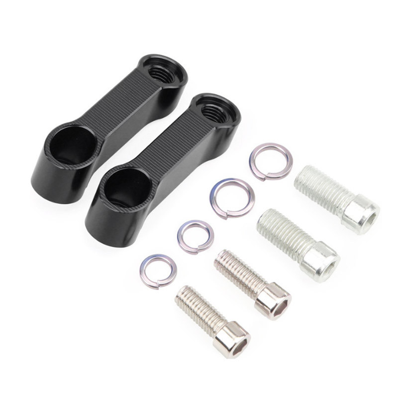 2PCS M10 M8 Motorcycle Rearview Mirrors Extension Riser Extend Adapter Mofied Front Transfer Base Wi