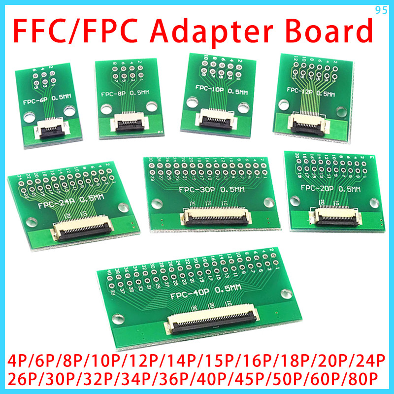 FPC/FFC Adapter Board 0.5/1.0MM to 2.54MM Soldered Connector 4/5/6/8/10/12/14/16/20/26/3040/45/50/60