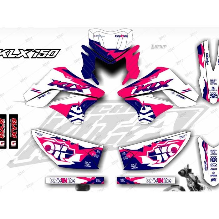 Decal Sticker Klx 150 s Hijau Stabilo Simple Striping Stiker Klx 150 - Ekonomis