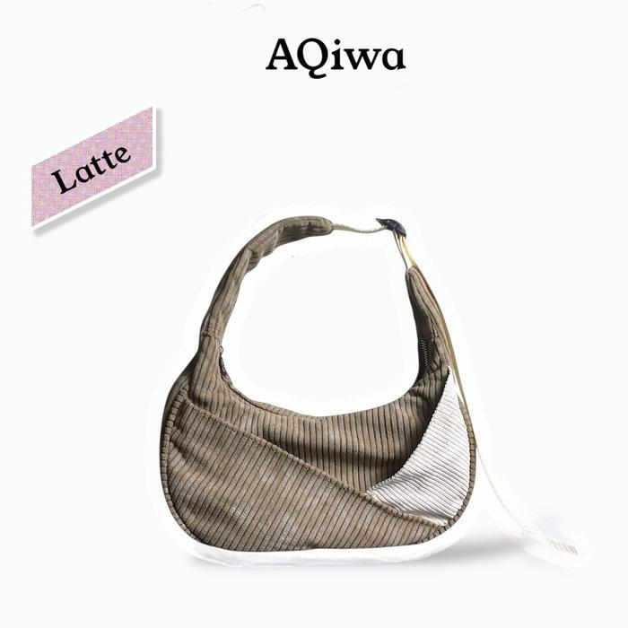 Tas Wanita CHAGIYA / Tas Bahu Wanita / Tas Corduroy - Hitam