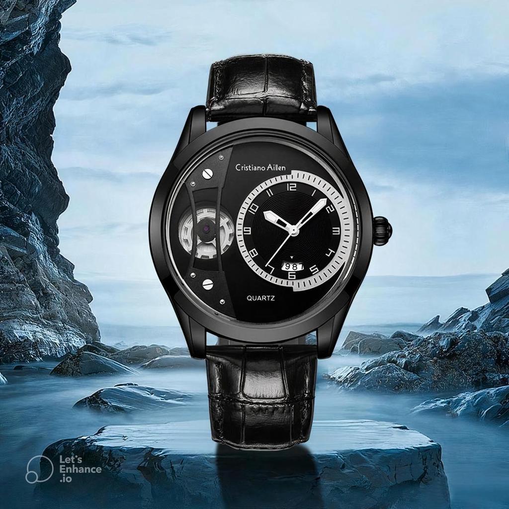 Buy 1 Get 1  LIVE Cristiano Aillen Jam Tangan Wanita Kuarsa 870 Kulit Water Resistant 3 ATM Watches