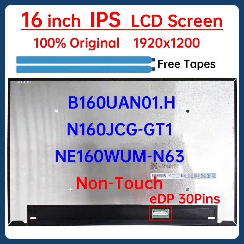 16 Inch LCD Screen B160UAN01.H N160JCG-GT1 NE160WUM-N63 For HP EliteBook 860 G9 860 G10 splay Matrix