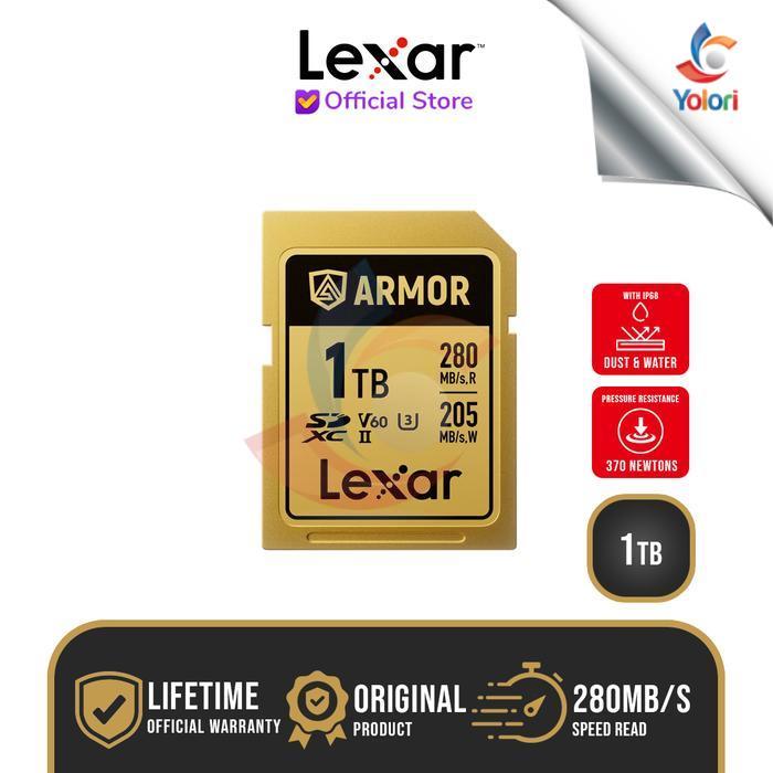 Lexar Armor Gold SDXC UHS-II V60 1TB - Memory SD Card 1 TB - GARANSI RESMI