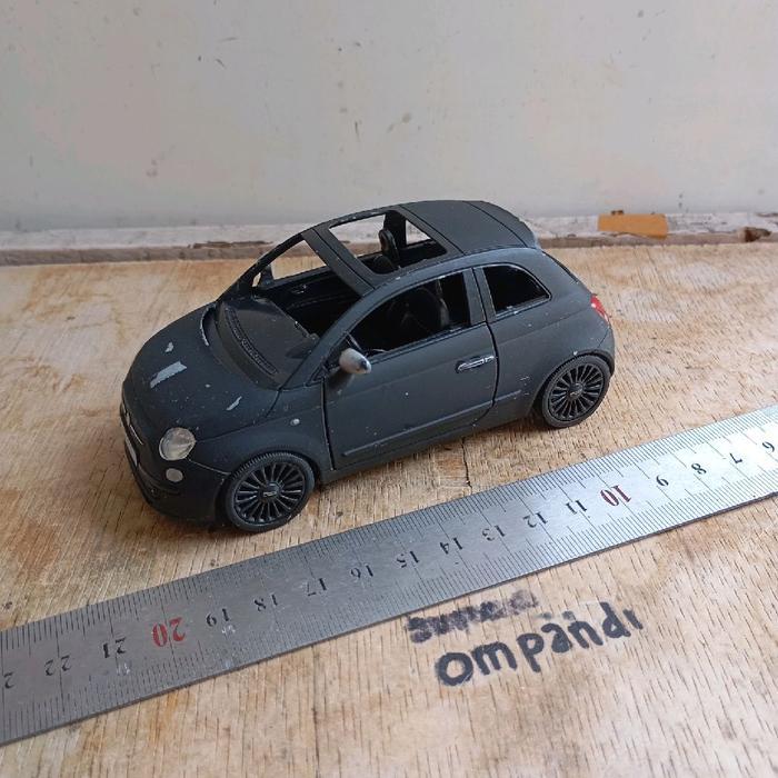 diecast RMZ city miniatur mobil fiat 500 Dcast