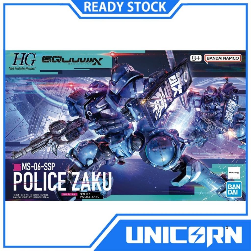 HG Police Zaku 1/144 Gundam Bandai HG Military Police ZakuGQuacks Mobile Suit Gundam GQUUUUUUX (GQ)