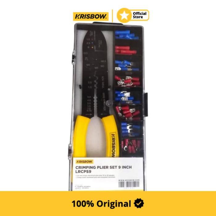 KRISBOW SET TANG CRIMPING 9 INCI LRCPS9 - KUNING