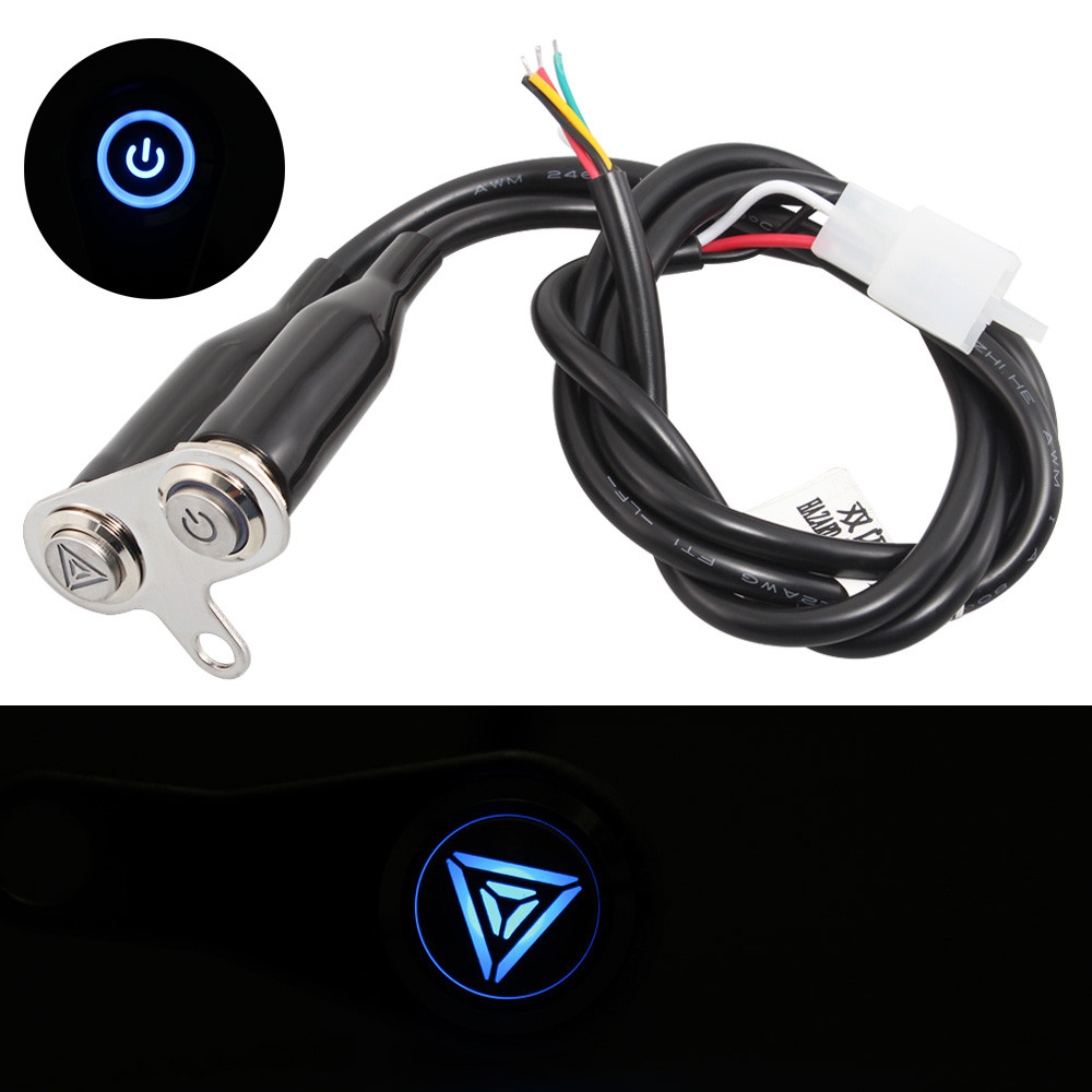 LED ON OFF Swit Warning Flasher Signal DC12V Adjustable Manual Button Hand Control For Harley ATV rt