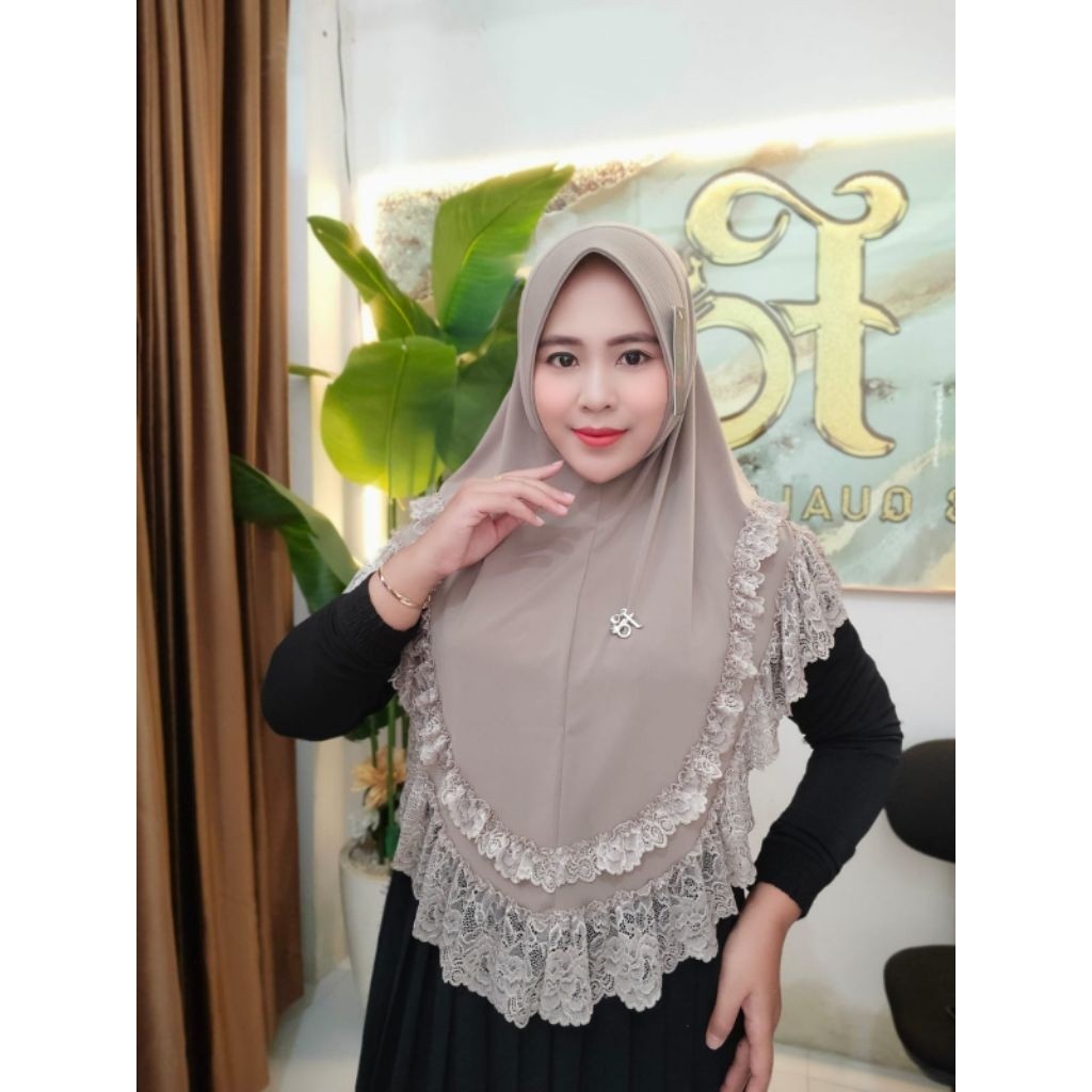 ARDIOSHOP jilbab instan fo Humaira ped renda mewah
