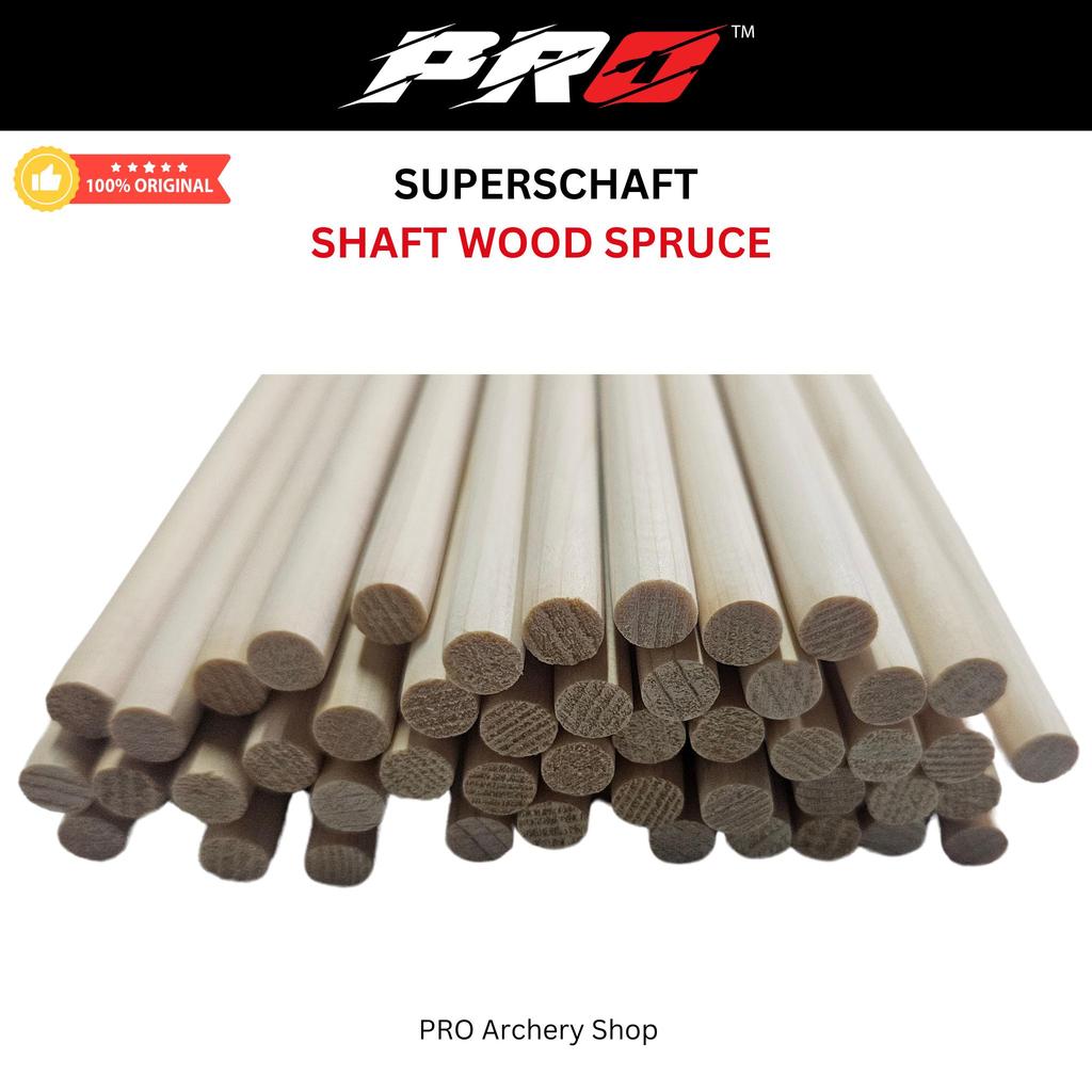 SUPERSCHAFT SHAFT KAYU ANAK PANAH  - SHAFT WOOD SPRUCE - IMPORT | BATANG ANAK PANAH KAYU / HORSEBOW 