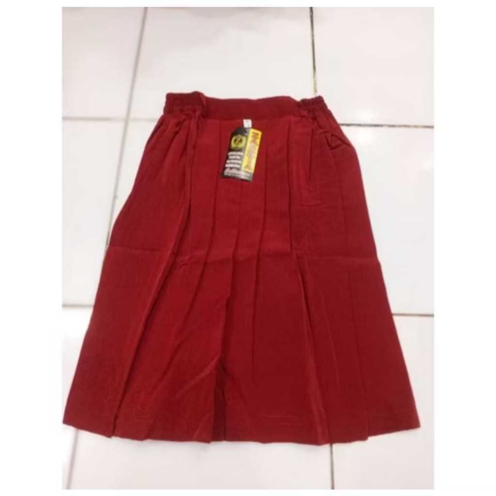 Rok SD Pendek / Rok Pendek SD Merah / Rok Merah SD Pendek Rempel Keliling / Rok SD Pendek Pinggang K