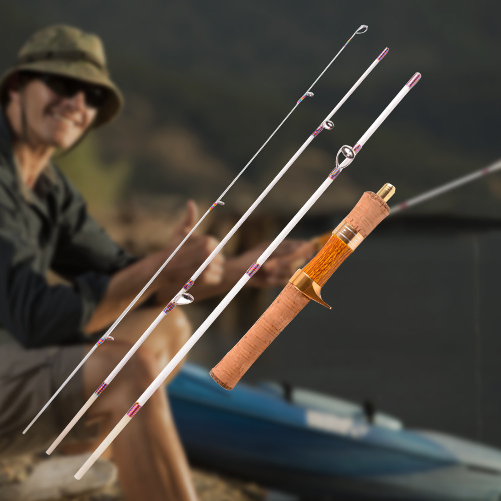 Ejection Fishing Rod FourSection Portable Travel Stream Fiberglass Trout Rod Mini Fishing Rod for St