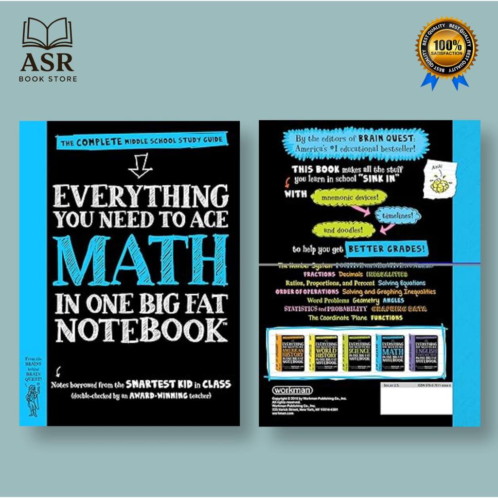 Buku Everything You Need to Ace Math in One Big Fat Notebook, Full Color