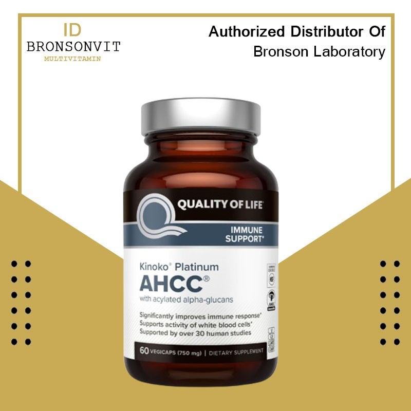 Quality of Life Kinoko Platinum AHCC 750 mg - 60 VegiCaps - Immune Support