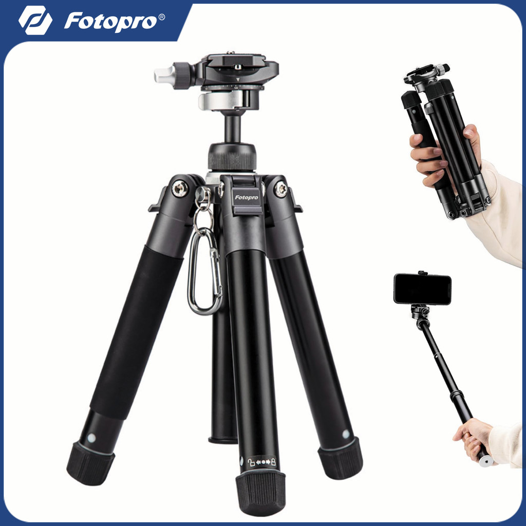 Fotopro 152CM Lightweight Compact Travel Tripod for Camera Phone Mount Detaable Selfie Stick Free-1